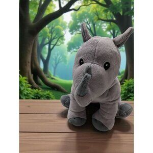 Kohls Cares Rhinoceros I Know A Rhino gray stuffed toy animal 13 inch